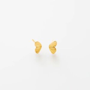 James Banks Tiny Baby Asterope 18K Gold Butterfly Earrings